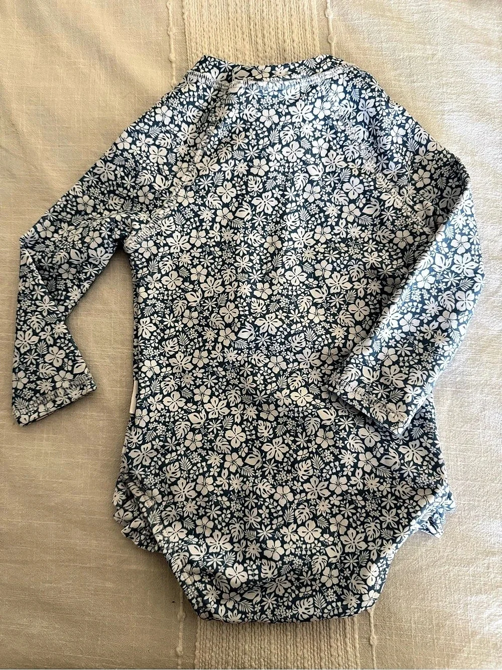 NWT Sunguard Emily Baby Swimsuit - Ditsy Tropical Blue - Size 6-12M